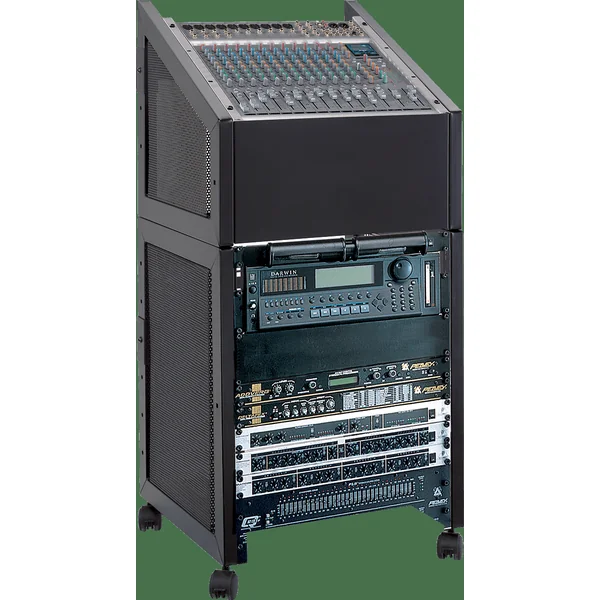 14U rack stand with transport wheels