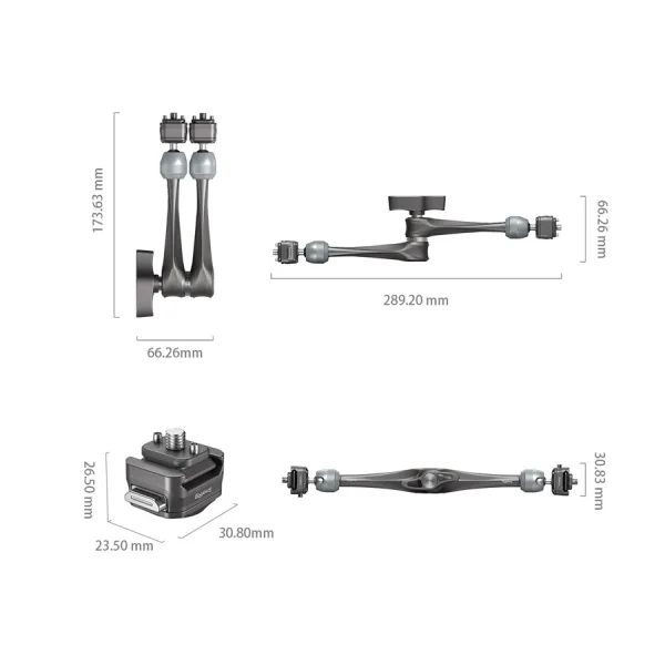 4489 - HawkLock H21 Quick Release Rosette Magic Arm