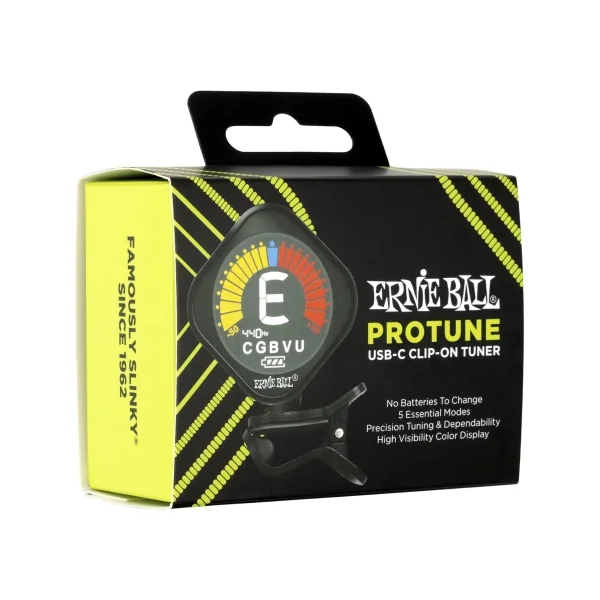 9627 ERNIE BALL - Accordeur à pince - Pro Tune rechargeable via USB-C
