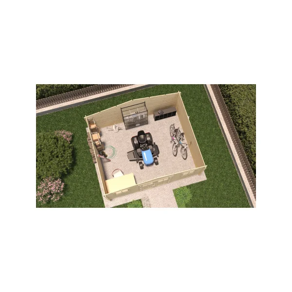 Abri de jardin Double Pente 19,79m² Madrier 28mm en Bois Massif Pin Sylvestre Abri en Bois Stockage