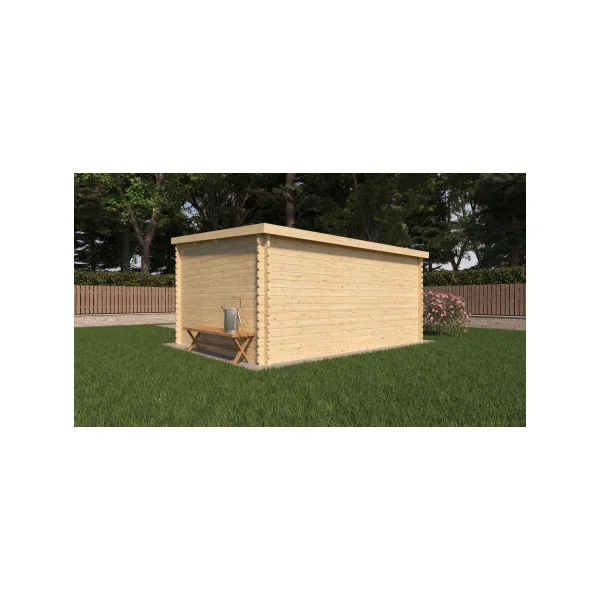 Abri de jardin Monopente 10,45m² Madrier 28mm en Bois Massif Pin Sylvestre Abri en Bois Stockage