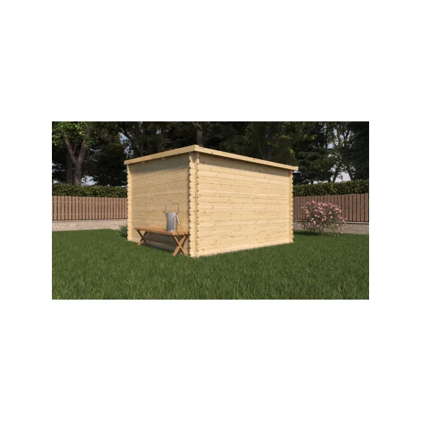 Abri de jardin Monopente 9,30m² Madrier 28mm en Bois Massif Pin Sylvestre Abri en Bois Stockage