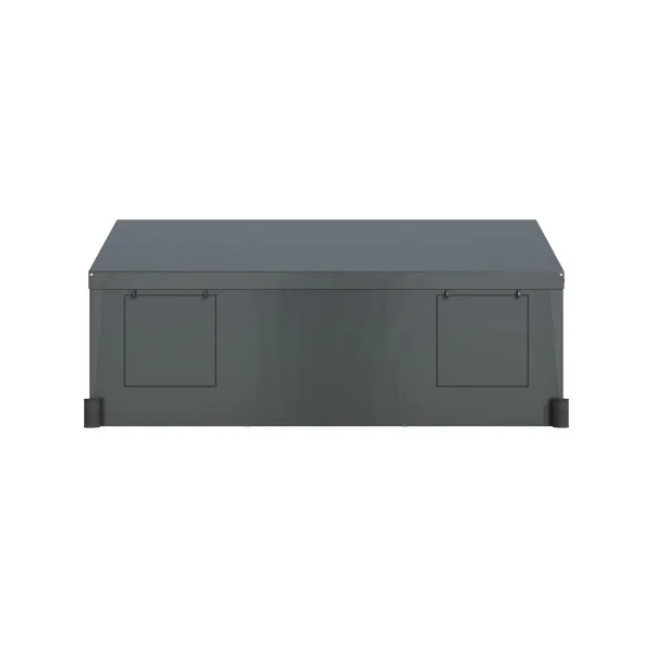 Abri Jardin Tente de Stockage Gris Abri Voiture Bateau Vélo Moto 22 m² Tubes Galvanisés 38 mm Abri Extérieur