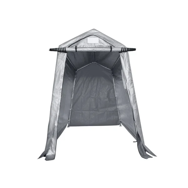 Abri Jardin Tente de Stockage Vélo Moto Gris 4,42 m² Tubes Galvanisés 38 mm Abri Extérieur