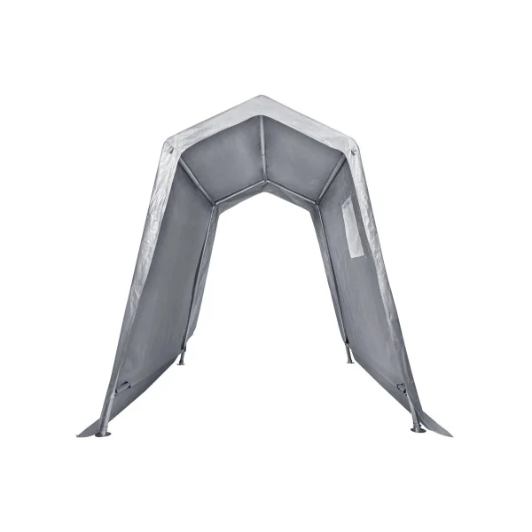 Abri Jardin Tente de Stockage Vélo Moto Gris 4,42 m² Tubes Galvanisés 38 mm Abri Extérieur