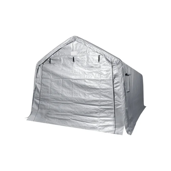 Abri Jardin Tente de Stockage Vélo Voiture Moto Gris 13,89 m² Tubes Galvanisés 38 mm Abri Extérieur