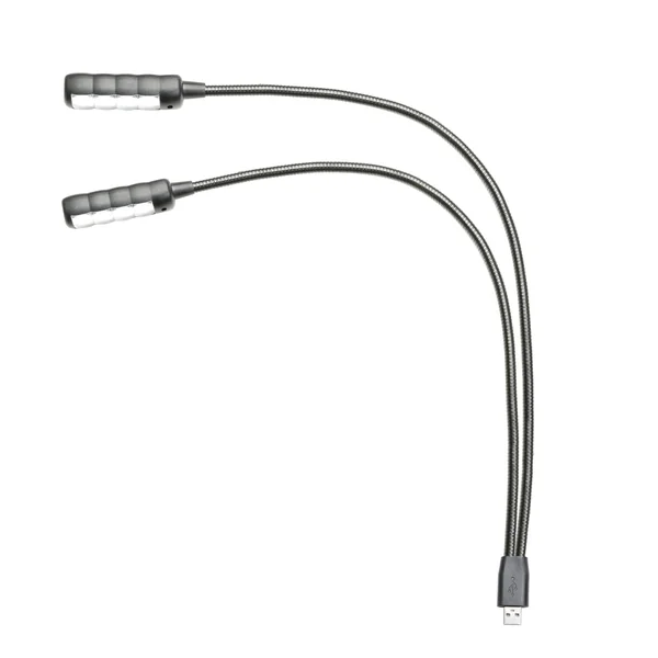 Adam Hall Stands SLED 2 ULTRA USB - Lampe LED à double col de cygne avec connecteur USB