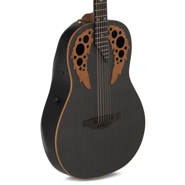 Adamas E-Acoustic Guitar ADAMAS U581T-FM Mid-Depth Non-Cutaway - Black Satin Copper Metal Flake (U581T-FM-G)