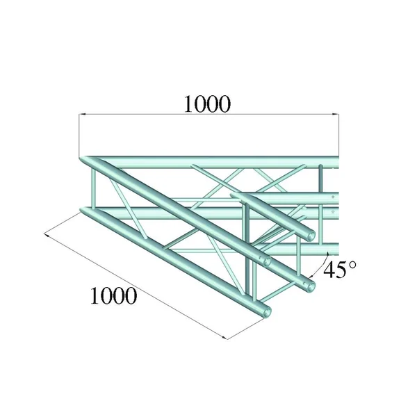 Alutruss QUADLOCK 6082C-19 2-way corner 45°