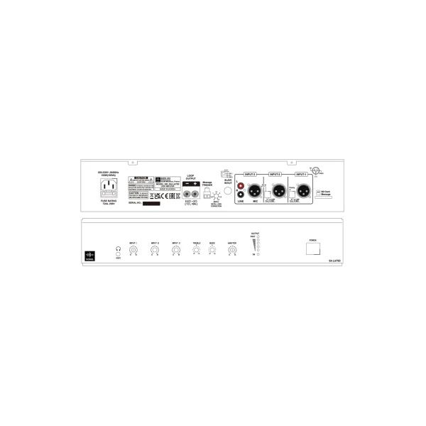 Amplificateur de boucle à induction magnétique 750 m² – SODEL Audio SA-BIM750