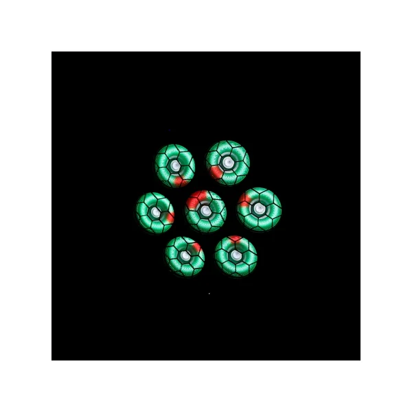 ARDECO 7BEE J.COLLYNS – Projecteur retro 7 x 50W Blanc chaud et 336 led RGB