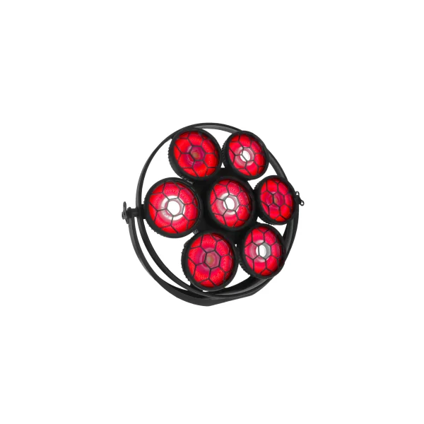 ARDECO 7BEE J.COLLYNS – Projecteur retro 7 x 50W Blanc chaud et 336 led RGB