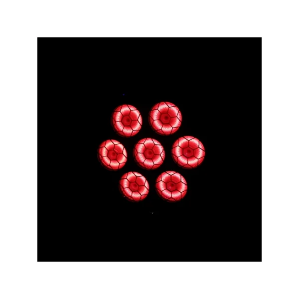 ARDECO 7BEE J.COLLYNS – Projecteur retro 7 x 50W Blanc chaud et 336 led RGB
