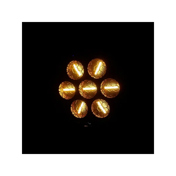 ARDECO 7GLD J.COLLYNS – Projecteur retro 7 x 60W Blanc chaud et couleur