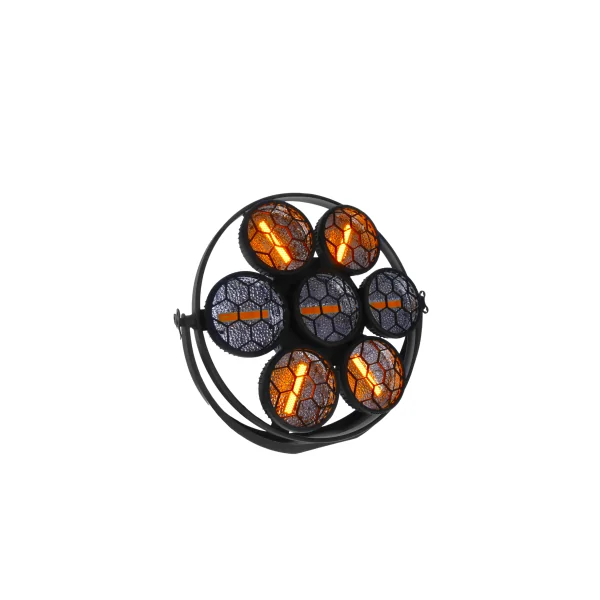 ARDECO 7GLD J.COLLYNS – Projecteur retro 7 x 60W Blanc chaud et couleur