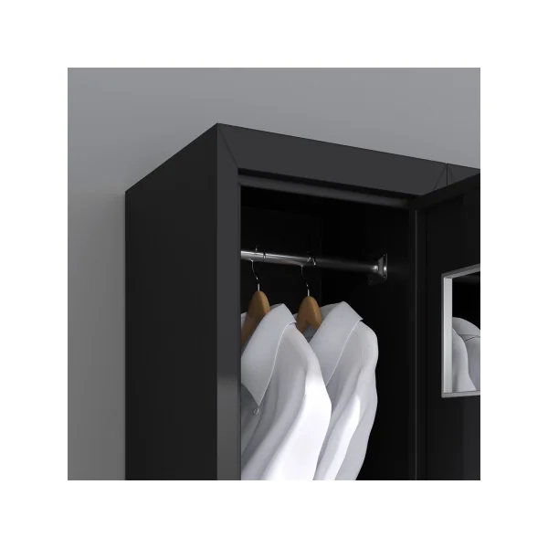 Armoire en Acier Noir Casier Vestiaire Métallique x6 Casiers avec Penderie