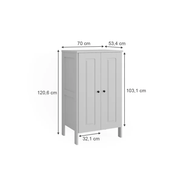 Armoire Enfant Blanc 2 Portes Dressing Gris Armoire Chambre Moderne