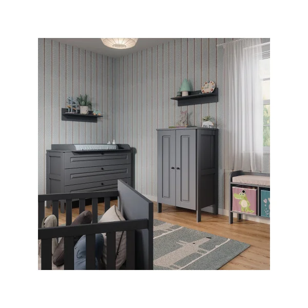 Armoire Enfant Gris 2 Portes Dressing Gris Armoire Chambre Moderne