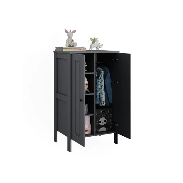 Armoire Enfant Gris 2 Portes Dressing Gris Armoire Chambre Moderne