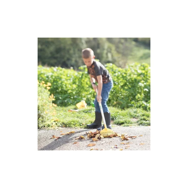 Balai Gazon Plastique Enfant manche bois certifié PEFC 100% - Leborgne