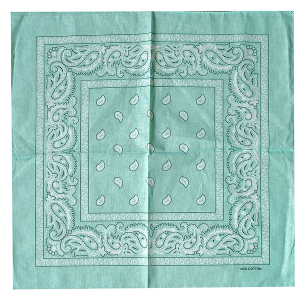 Bandana 100% coton - motif Cachemire - Vert menthe x1