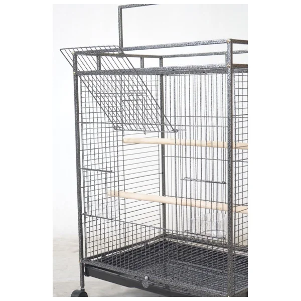 Cage Oiseau Anthracite Perruche Calopsitte Inséparable Bec Crochus