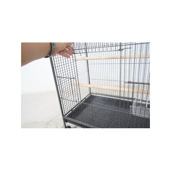 Cage Oiseau Anthracite Perruche Calopsitte Inséparable Bec Crochus