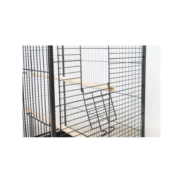 Cage Oiseau Anthracite Perruche Calopsitte Inséparable Bec Crochus