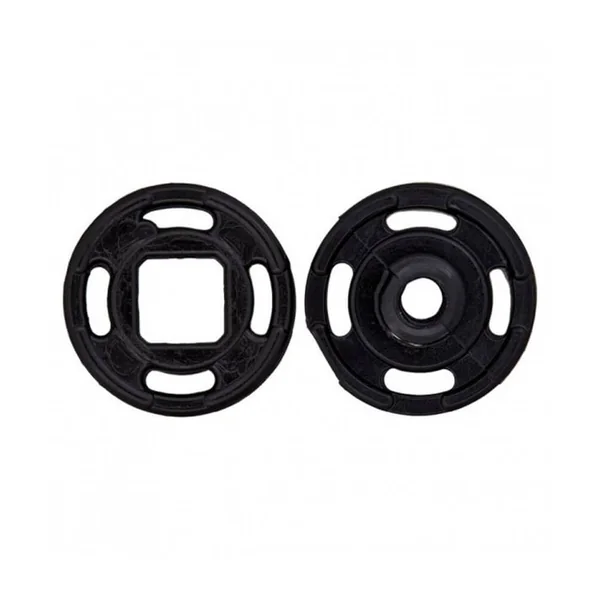 Carte de 12 boutons Pressions Noir 10mm - Union Knopf
