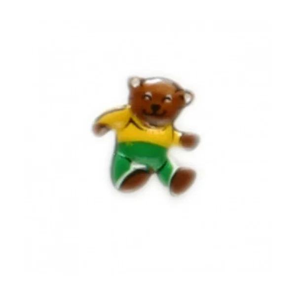 Carte de 2 boutons Ourson multi 17mm - Distrifil