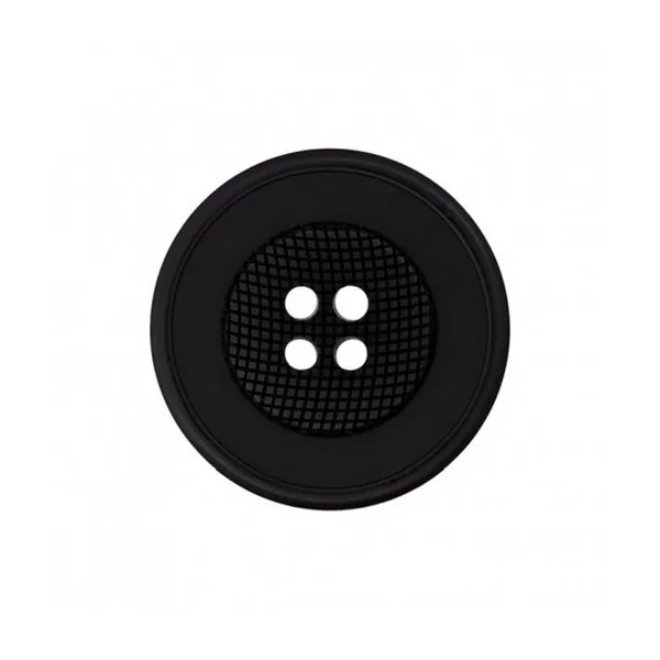 Carte de 3 boutons Panier rond Noir 23mm - Union Knopf