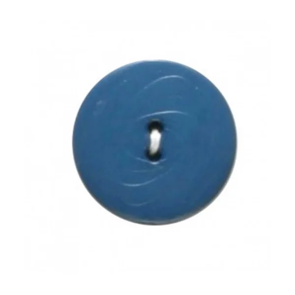 Carte de 3 boutons stries bleu 23mm - Distrifil