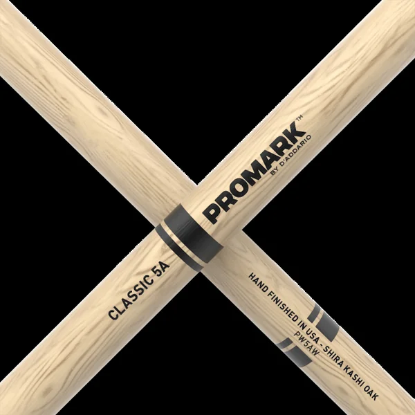 Classic Attack 5A Shira Kashi Oak Drumstick, Oval Wood Tip