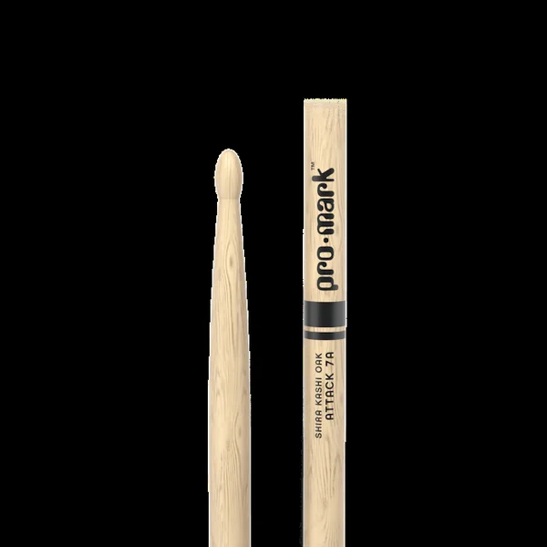 Classic Attack 7A Shira Kashi Oak Drumstick, Oval Wood Tip