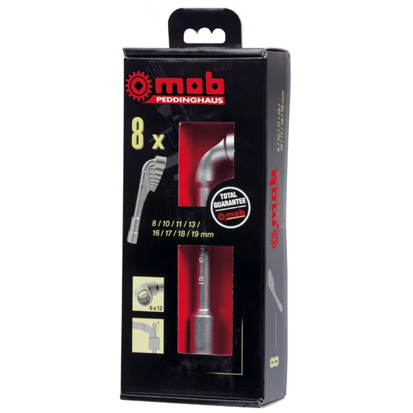 Coffret de 8 clés à pipe débouchées 6 à 12 mm - MOB