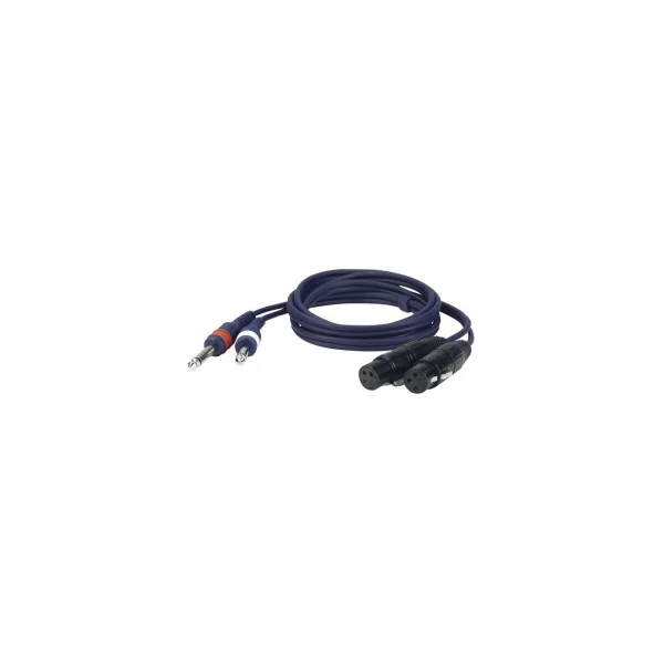 CORDON 2 JACK 6,35 MALE MONO / 2 XLR FEMELLE 3 METRES