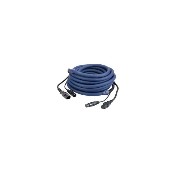 CORDON DMX POWER IEC/XLR MALE / IEC/XLR FEMELLE 10 METRES
