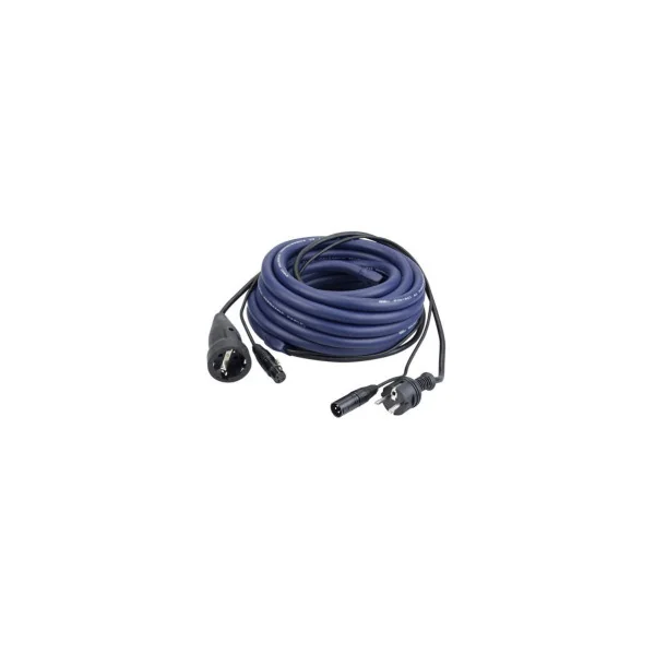 CORDON HYBRIDE DMX POWER MALE/XLR MALE - POWER FEMELLE/XLR FEMELLE 6 METRES