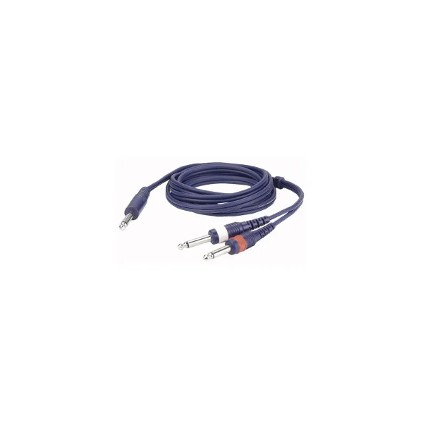CORDON JACK 6.35 MALE MONO / 2 JACK 6.35 MALE MONO 1.50 M DAP AUDIO