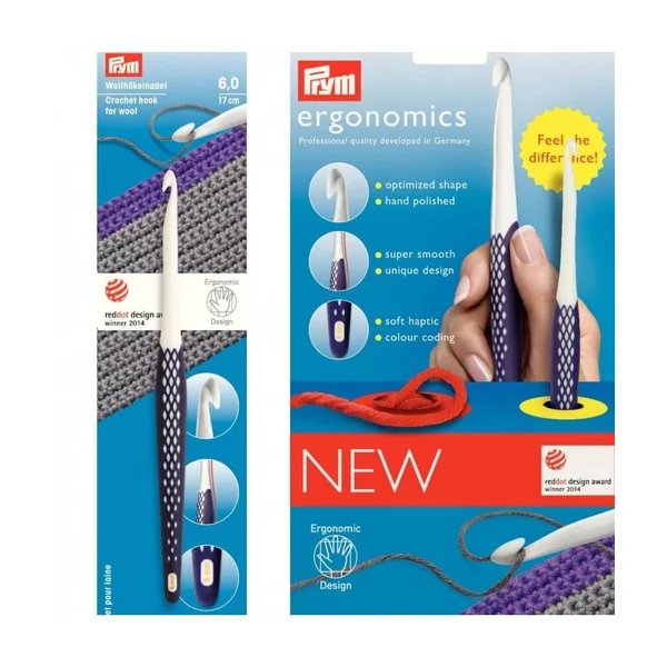 Crochets ergonomics plastique n°6 à 9 - Prym