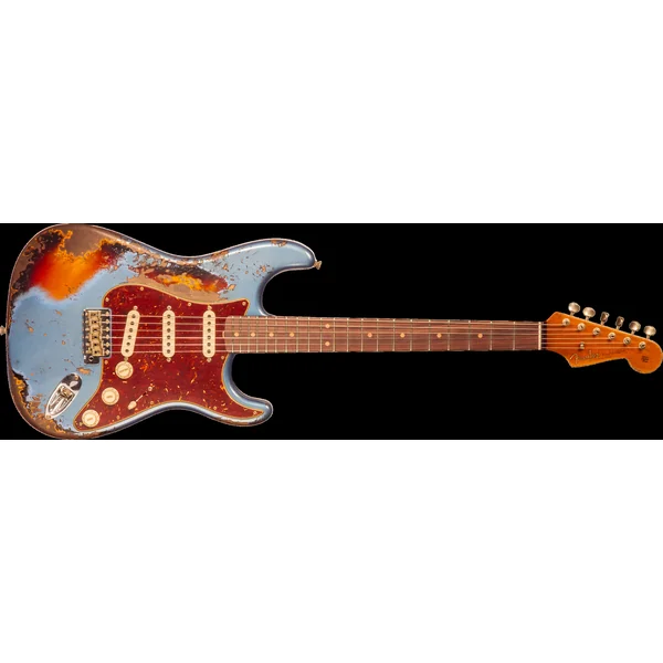 Custom Shop 1960 Stratocaster #CZ580908 - super heavy relic lake placid blue o. 3-color sunb