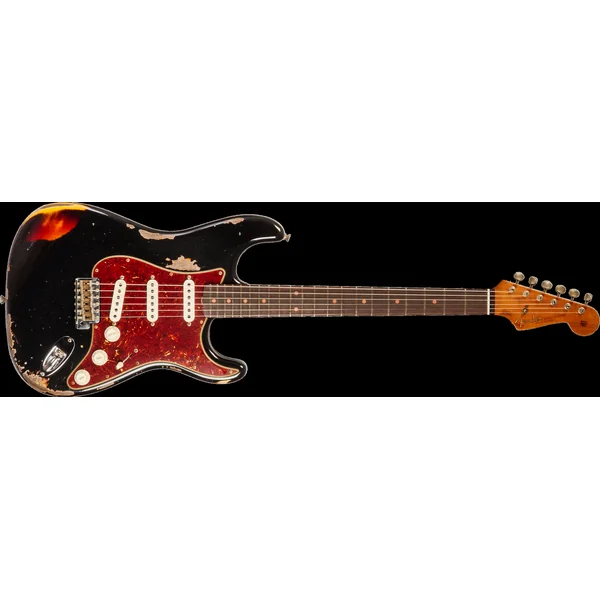 Custom Shop 1961 Stratocaster #CZ580527 - super heavy relic black o. 3-color sunburst