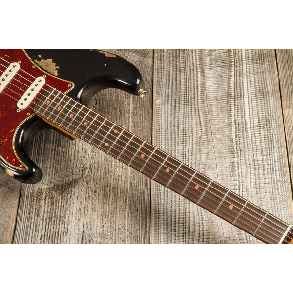 Custom Shop 1961 Stratocaster #CZ580527 - super heavy relic black o. 3-color sunburst