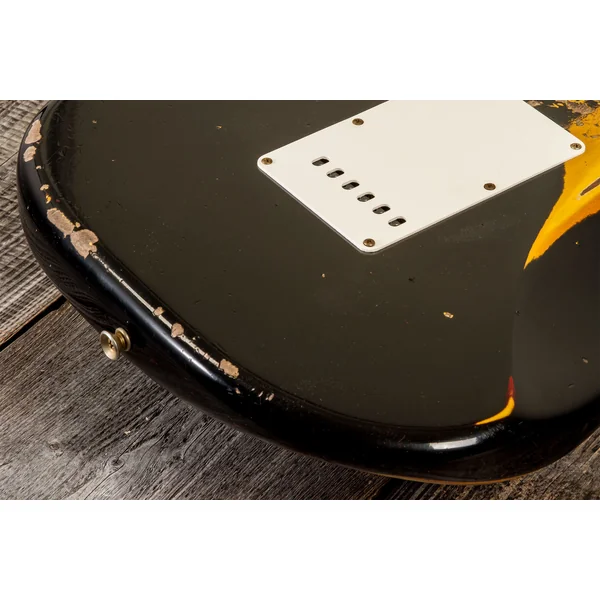 Custom Shop 1961 Stratocaster #CZ580527 - super heavy relic black o. 3-color sunburst