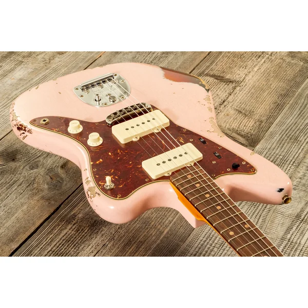 Custom Shop 1962 Jazzmaster #R132659 - heavy relic shell pink o. 3-color sunburst