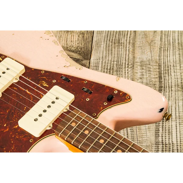 Custom Shop 1962 Jazzmaster #R132659 - heavy relic shell pink o. 3-color sunburst