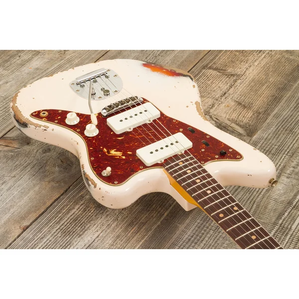 Custom Shop 1962 Jazzmaster #R133709 - heavy relic shell pink o. 3-color sunburst