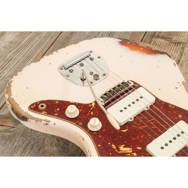 Custom Shop 1962 Jazzmaster #R133709 - heavy relic shell pink o. 3-color sunburst