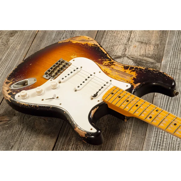 Custom Shop 70th Anniversary 1954 Stratocaster Masterbuilt Andy Hicks #4681 - super heavy relic 2-color sunburst