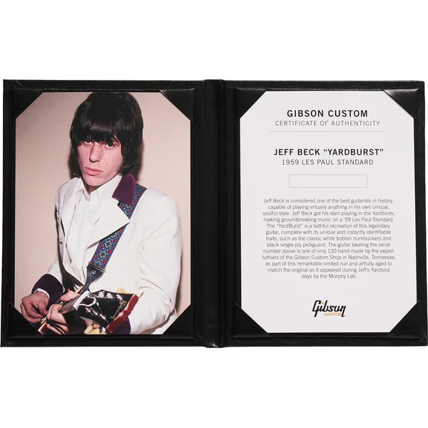 Custom Shop Jeff Beck YardBurst 1959 Les Paul Standard #YB010 - murphy lab aged dark cherry sunburst